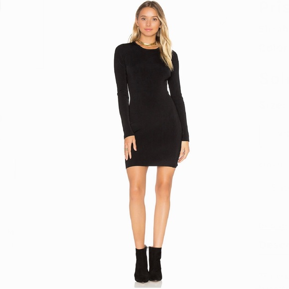 NEW ELIZABETH AND JAMES REVOLVE BLACK RIBBED MINI DRESS - Picture 8 of 8